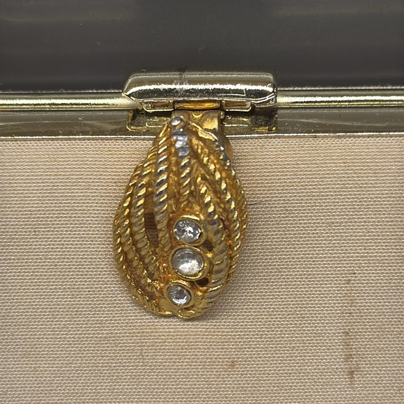 Vintage Light Green with Gold Clutch Purse Evening Bag in Excellent Cond… - Picture 2 of 7